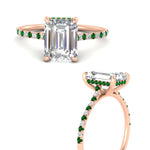 Load image into Gallery viewer, cathedral-hidden-halo-emerald-cut-emerald-ring-in-rose-gold-FD9788EMRGEMGR-NL-RG
