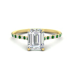 Load image into Gallery viewer, cathedral-hidden-halo-emerald-cut-emerald-ring-in-yellow-gold-FD9788EMRGEMGR-NL-YG
