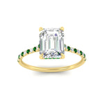 Load image into Gallery viewer, cathedral-hidden-halo-emerald-cut-emerald-ring-in-yellow-gold-FD9788EMRGEMGR-NL-YG
