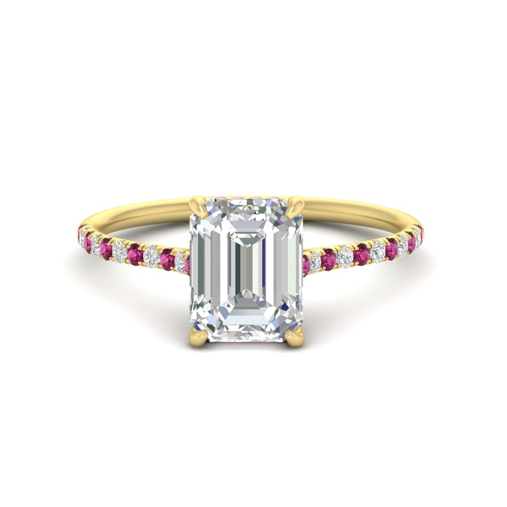 cathedral-hidden-halo-emerald-cut-pink-sapphire-ring-in-yellow-gold-FD9788EMRGSADRPI-NL-YG
