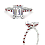 Load image into Gallery viewer, cathedral-hidden-halo-emerald-cut-ruby-ring-in-white-gold-FD9788EMRGRUDR-NL-WG
