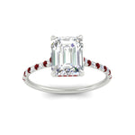 Load image into Gallery viewer, cathedral-hidden-halo-emerald-cut-ruby-ring-in-white-gold-FD9788EMRGRUDR-NL-WG
