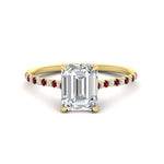 Load image into Gallery viewer, cathedral-hidden-halo-emerald-cut-ruby-ring-in-yellow-gold-FD9788EMRGRUDR-NL-YG
