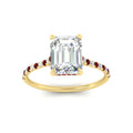 Thumbnail 89 - cathedral-hidden-halo-emerald-cut-ruby-ring-in-yellow-gold-FD9788EMRGRUDR-NL-YG