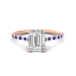 Load image into Gallery viewer, cathedral-hidden-halo-emerald-cut-sapphire-ring-in-rose-gold-FD9788EMRGSABL-NL-RG

