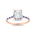 Thumbnail 19 - cathedral-hidden-halo-emerald-cut-sapphire-ring-in-rose-gold-FD9788EMRGSABL-NL-RG