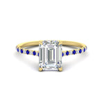 Load image into Gallery viewer, cathedral-hidden-halo-emerald-cut-sapphire-ring-in-yellow-gold-FD9788EMRGSABL-NL-YG
