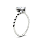 Load image into Gallery viewer, cathedral-hidden-halo-heart-shaped-black-diamond-ring-in-white-gold-FD9788HTRGBLACK-NL-WG
