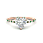 Load image into Gallery viewer, cathedral-hidden-halo-heart-shaped-emerald-ring-in-rose-gold-FD9788HTRGEMGR-NL-RG
