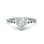 Load image into Gallery viewer, cathedral-hidden-halo-heart-shaped-emerald-ring-in-white-gold-FD9788HTRGEMGR-NL-WG
