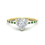 Load image into Gallery viewer, cathedral-hidden-halo-heart-shaped-emerald-ring-in-yellow-gold-FD9788HTRGEMGR-NL-YG
