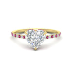 Load image into Gallery viewer, cathedral-hidden-halo-heart-shaped-pink-sapphire-ring-in-yellow-gold-FD9788HTRGSADRPI-NL-YG
