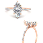 Load image into Gallery viewer, cathedral-hidden-halo-marquise-cut-diamond-ring-in-rose-gold-FD9788MQR-NL-RG
