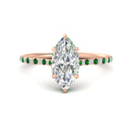 Load image into Gallery viewer, cathedral-hidden-halo-marquise-cut-emerald-ring-in-rose-gold-FD9788MQRGEMGR-NL-RG
