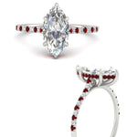 Load image into Gallery viewer, cathedral-hidden-halo-marquise-cut-ruby-ring-in-white-gold-FD9788MQRGRUDR-NL-WG

