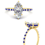 Load image into Gallery viewer, cathedral-hidden-halo-marquise-cut-sapphire-ring-in-yellow-gold-FD9788MQRGSABL-NL-YG
