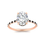 Load image into Gallery viewer, cathedral-hidden-halo-oval-shaped-black-diamond-ring-in-rose-gold-FD9788OVRGBLACK-NL-RG
