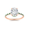 Load image into Gallery viewer, cathedral-hidden-halo-oval-shaped-emerald-ring-in-rose-gold-FD9788OVRGEMGR-NL-RG
