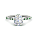Load image into Gallery viewer, cathedral-hidden-halo-oval-shaped-emerald-ring-in-white-gold-FD9788OVRGEMGR-NL-WG
