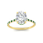 Load image into Gallery viewer, cathedral-hidden-halo-oval-shaped-emerald-ring-in-yellow-gold-FD9788OVRGEMGR-NL-YG
