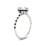 Load image into Gallery viewer, cathedral-hidden-halo-pear-shaped-black-diamond-ring-in-white-gold-FD9788PERGBLACK-NL-WG
