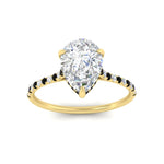 Load image into Gallery viewer, cathedral-hidden-halo-pear-shaped-black-diamond-ring-in-yellow-gold-FD9788PERGBLACK-NL-YG
