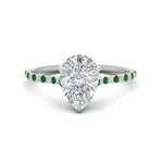 Load image into Gallery viewer, cathedral-hidden-halo-pear-shaped-emerald-ring-in-white-gold-FD9788PERGEMGR-NL-WG
