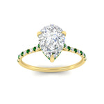 Load image into Gallery viewer, cathedral-hidden-halo-pear-shaped-emerald-ring-in-yellow-gold-FD9788PERGEMGR-NL-YG
