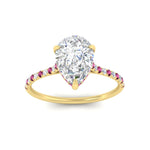 Load image into Gallery viewer, cathedral-hidden-halo-pear-shaped-pink-sapphire-ring-in-yellow-gold-FD9788PERGSADRPI-NL-YG
