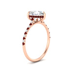Load image into Gallery viewer, cathedral-hidden-halo-pear-shaped-ruby-ring-in-rose-gold-FD9788PERGRUDR-NL-RG
