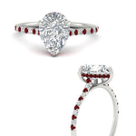 Load image into Gallery viewer, cathedral-hidden-halo-pear-shaped-ruby-ring-in-white-gold-FD9788PERGRUDR-NL-WG
