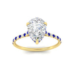 Load image into Gallery viewer, cathedral-hidden-halo-pear-shaped-sapphire-ring-in-yellow-gold-FD9788PERGSABL-NL-YG
