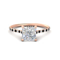 Thumbnail 26 - cathedral-hidden-halo-princess-cut-black-diamond-ring-in-rose-gold-FD9788PRRGBLACK-NL-RG