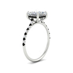 Load image into Gallery viewer, cathedral-hidden-halo-princess-cut-black-diamond-ring-in-white-gold-FD9788PRRGBLACK-NL-WG
