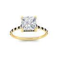 Thumbnail 88 - cathedral-hidden-halo-princess-cut-black-diamond-ring-in-yellow-gold-FD9788PRRGBLACK-NL-YG