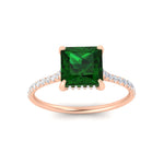 Load image into Gallery viewer, cathedral-hidden-halo-princess-cut-emerald-and-diamond-ring-in-rose-gold-FD9788PRRGEMGR-NL-RG.jpg
