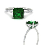 Load image into Gallery viewer, cathedral-hidden-halo-princess-cut-emerald-and-diamond-ring-in-white-gold-FD9788PRRGEMGR-NL-WG.jpg
