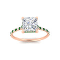 Thumbnail 18 - cathedral-hidden-halo-princess-cut-emerald-ring-in-rose-gold-FD9788PRRGEMGR-NL-RG