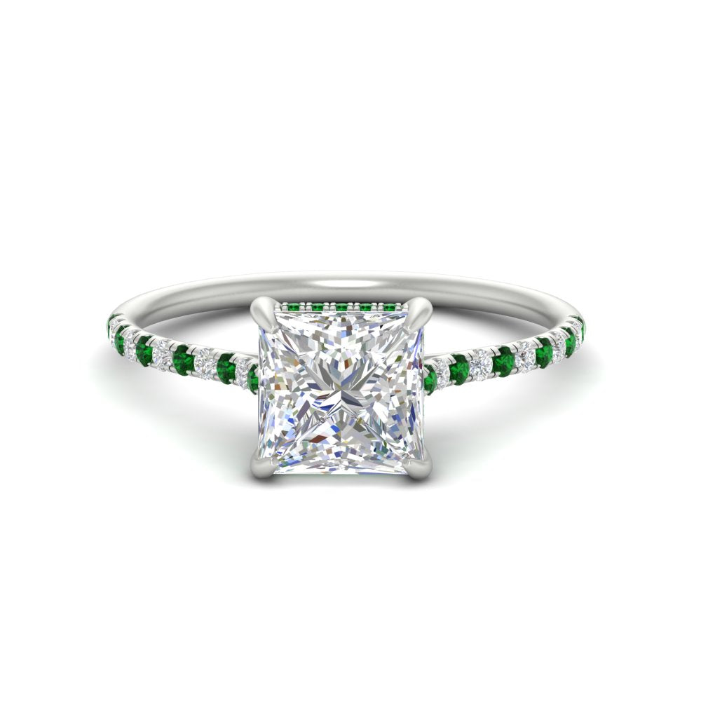 cathedral-hidden-halo-princess-cut-emerald-ring-in-white-gold-FD9788PRRGEMGR-NL-WG