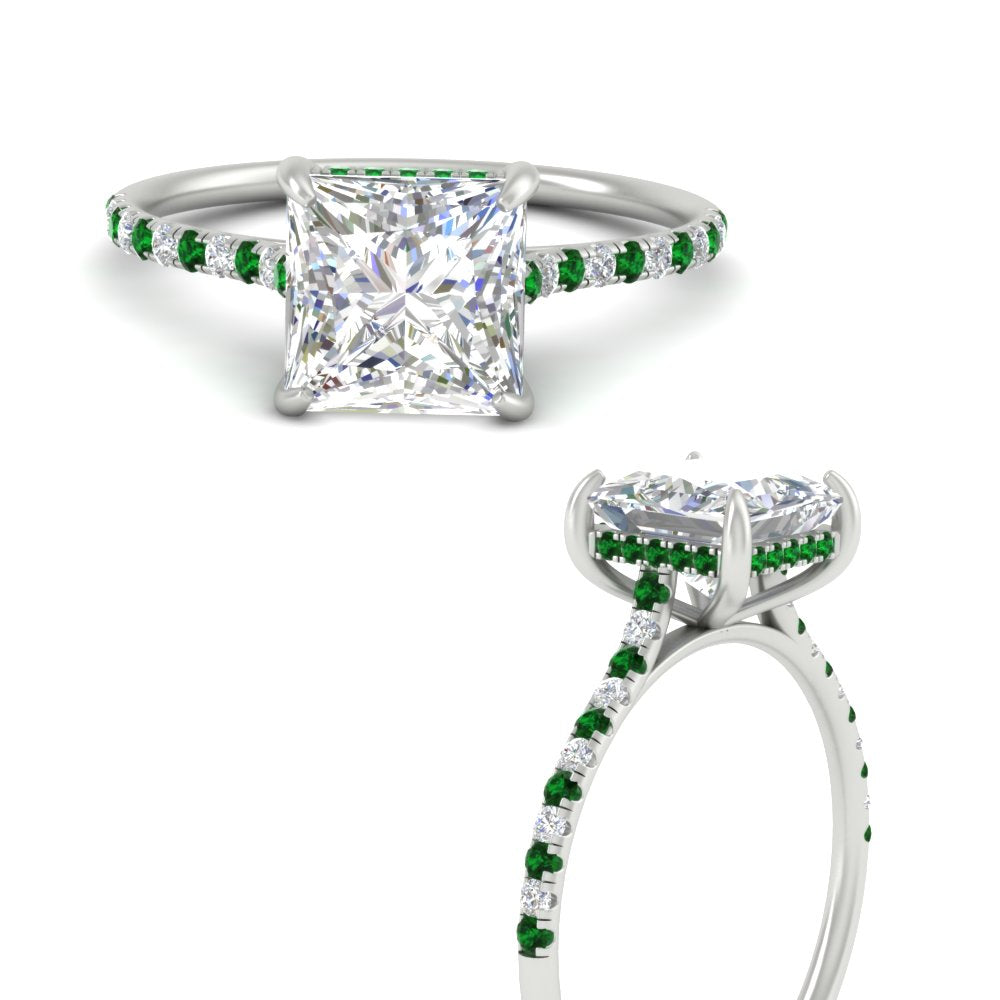 cathedral-hidden-halo-princess-cut-emerald-ring-in-white-gold-FD9788PRRGEMGR-NL-WG