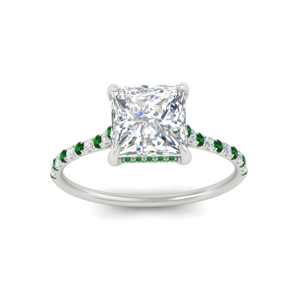 cathedral-hidden-halo-princess-cut-emerald-ring-in-white-gold-FD9788PRRGEMGR-NL-WG