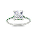 Thumbnail 48 - cathedral-hidden-halo-princess-cut-emerald-ring-in-white-gold-FD9788PRRGEMGR-NL-WG