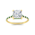 Thumbnail 78 - cathedral-hidden-halo-princess-cut-emerald-ring-in-yellow-gold-FD9788PRRGEMGR-NL-YG