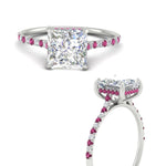 Load image into Gallery viewer, cathedral-hidden-halo-princess-cut-pink-sapphire-ring-in-white-gold-FD9788PRRGSADRPI-NL-WG
