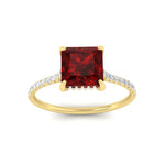 Load image into Gallery viewer, cathedral-hidden-halo-princess-cut-ruby-and-diamond-ring-in-yellow-gold-FD9788PRRGRUDR-NL-YG.jpg
