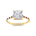 Thumbnail 83 - cathedral-hidden-halo-princess-cut-ruby-ring-in-yellow-gold-FD9788PRRGRUDR-NL-YG