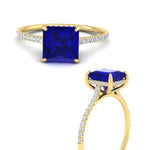 Load image into Gallery viewer, cathedral-hidden-halo-princess-cut-sapphire-and-diamond-ring-in-yellow-gold-FD9788PRRGSABL-NL-YG.jpg
