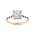 Thumbnail 8 - cathedral-hidden-halo-princess-cut-sapphire-ring-in-rose-gold-FD9788PRRGSABL-NL-RG