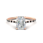 Load image into Gallery viewer, cathedral-hidden-halo-radiant-cut-black-diamond-ring-in-rose-gold-FD9788RARGBLACK-NL-RG

