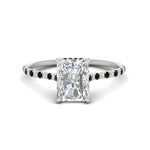 Load image into Gallery viewer, cathedral-hidden-halo-radiant-cut-black-diamond-ring-in-white-gold-FD9788RARGBLACK-NL-WG
